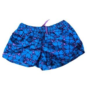 Patagonia Barely Baggies blue and pink floral‎ print shorts women's